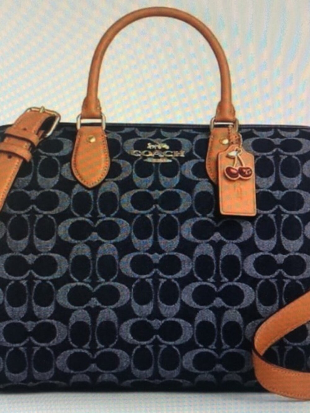 Coach Rowan Satchel Bag In Signature Denim Canvas NWT CY699